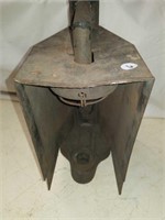 Covered oil lantern with handle