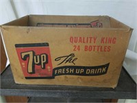 Heavy vintage 7Up box for case 24 bottles