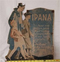 Vintage Ipana Toothpaste ad board