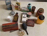 Vintage medicine cabinet contents