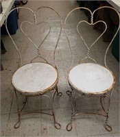 2 ice cream.parlor chairs