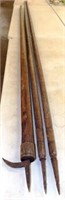 Antique Fireman's Fire Fighting Pike Pole Tools
