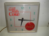 Vintage Coca-Cola Lighted Clock  16x16 Inches