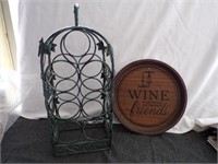 Metal Wine Rack With Wall Hanger Tray