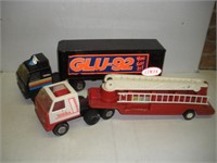 Tonka Tractor Trailer & Fire Truck   24 Inches