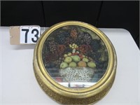 Gold frame oval shadow box