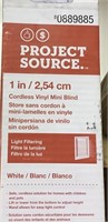 NEW PROJECT SOURCE 1 INCH CORDLESS VINYL BLINDS