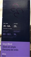 NEW LEVOLOR WHITE VINYL BLINDS 35X64