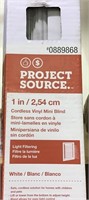 NEW PROJECT SOURCE 1 INCH CORDLESS VINYL BLINDS