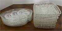 15 ASSORTED CUT GLASS SNACK PLATES