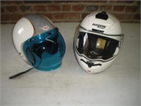 (2) Motorcycle Helmets - Medium