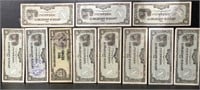LOT OF (11) JAPANESE GOVERNMENT 10 PESOS WAR NOTES