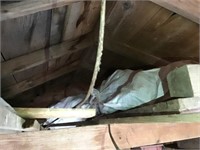 Rafter Contents In Storage Shed, Aluminum Cans In