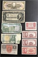 LOT OF (9) MISCELLANEOUS WORLD CURRENCY BANK NOTES