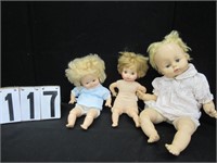 3 Vintage Horsman dolls