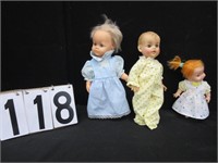3 Vintage Ideal dolls