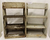 2 VINTAGE STORAGE CABINET RACKS