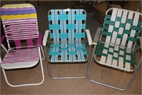 SET OF 3 VINTAGE LAWN CHAIRS