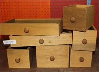 7 WOODEN DRAWERS