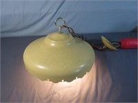 Mid Century Modern MCM Metal Hanging Lamp