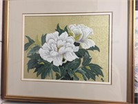 Bunka Border silk embroidery flowers 30 x 24"