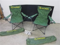 Pair of John Deere folding chairs