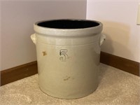 Ceramic Pottery Crock, Handled, #2, Salt Glaze