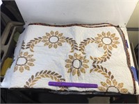 64" x 96" hand stitched quilt