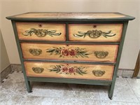 Antique Floral Painted Dresser