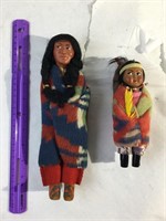 2-Skookum Native Dolls, Male & Female