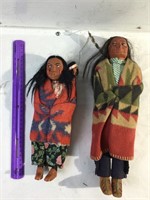 2-Skookum Native Dolls, Male and Female
