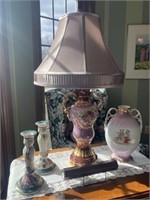 Lamp, Candlesticks, Vase, Kaleidoscope