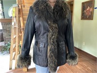 Genuine Leather w/ possible Raccoon Trim