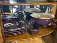 Longaberger Pottery Plates, Bowl, Baker, Platter