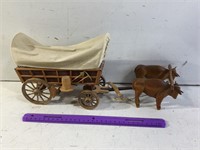 Covered wagon & OX team