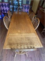Oak Dining Table & 6 Chairs
