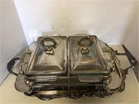 (3) Silver Plate Serving Dishes