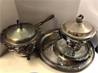 (4) Silver Plate Serving Pieces