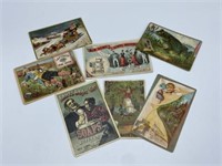 (7) Antique Advertising Cards