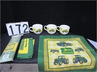 John Deere collectible mugs & flags