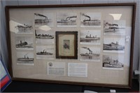 FRAMED STEAM SHIPS OF TORONTO WITH PICTURE OF