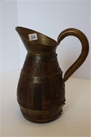 SMALL WOODEN WATER PITCHER 10"