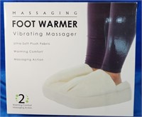 Massaging foot warmer - vibrating massager