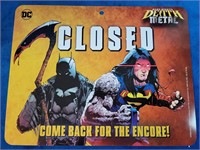 DC theme Open/Close sign board 11" × 8.5"