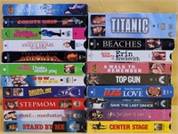 Collection of 20 movie VHS includes Titanic, Top