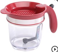 NEW Curtis Stone Gravy and Fat Separator, Red
•