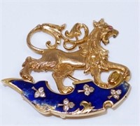 UNMARKED GOLD LION PIN