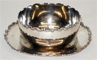 WHITING STERLING BOWL & UNDERPLATE