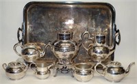 BAILEY & CO. PLATED COFFEE & TEA SERVICE (8) PCS.