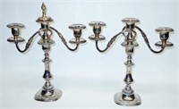 PAIR PLATED CANDELABRA